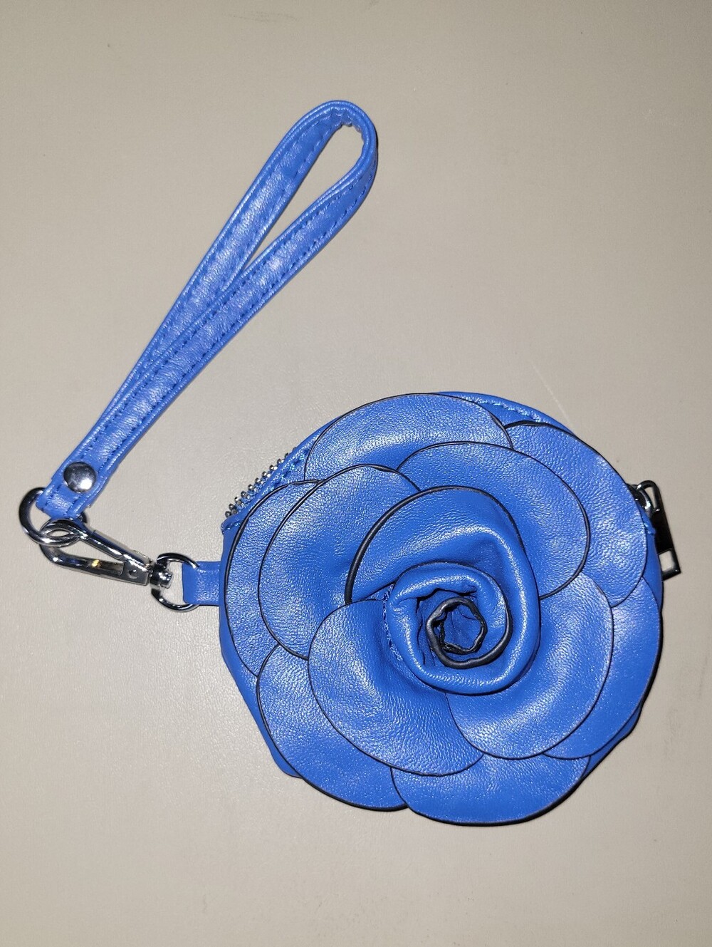 Mellow World Blue Flower Wristlet Coin Purse